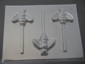 1314 Bee Chocolate or Hard Candy Lollipop Mold